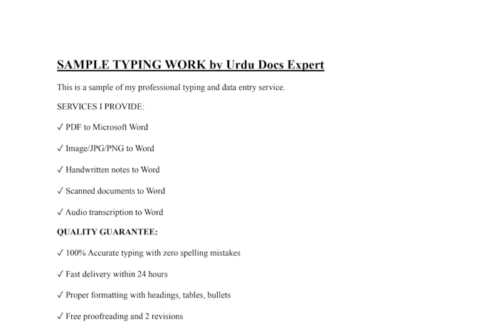 do fast and accurate typing in ms word and in page